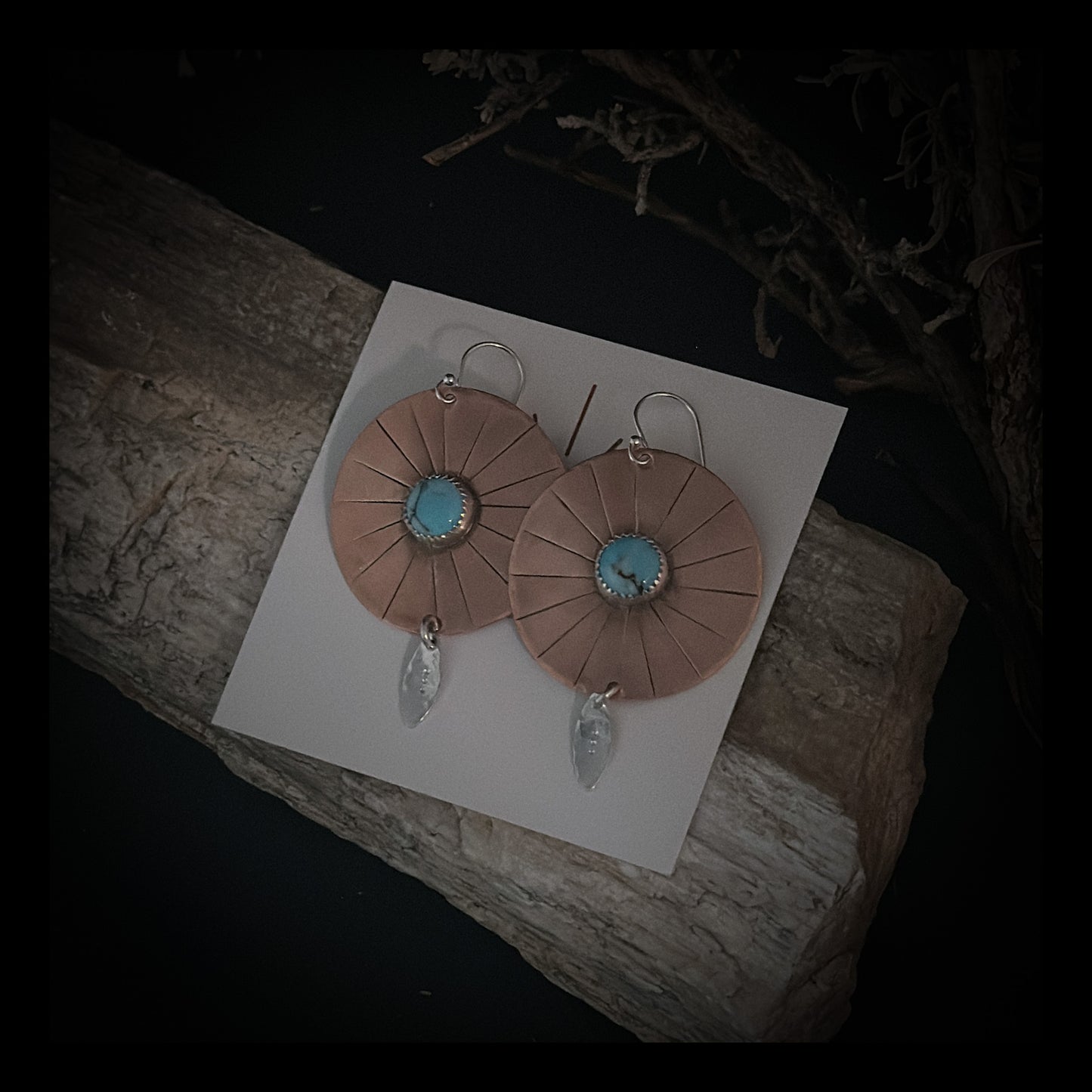 Copper and Turquoise Earrings