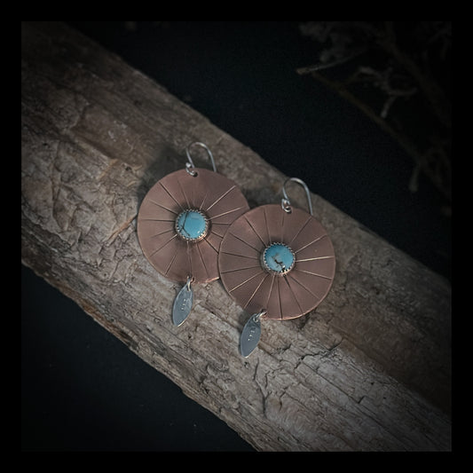 Copper and Turquoise Earrings