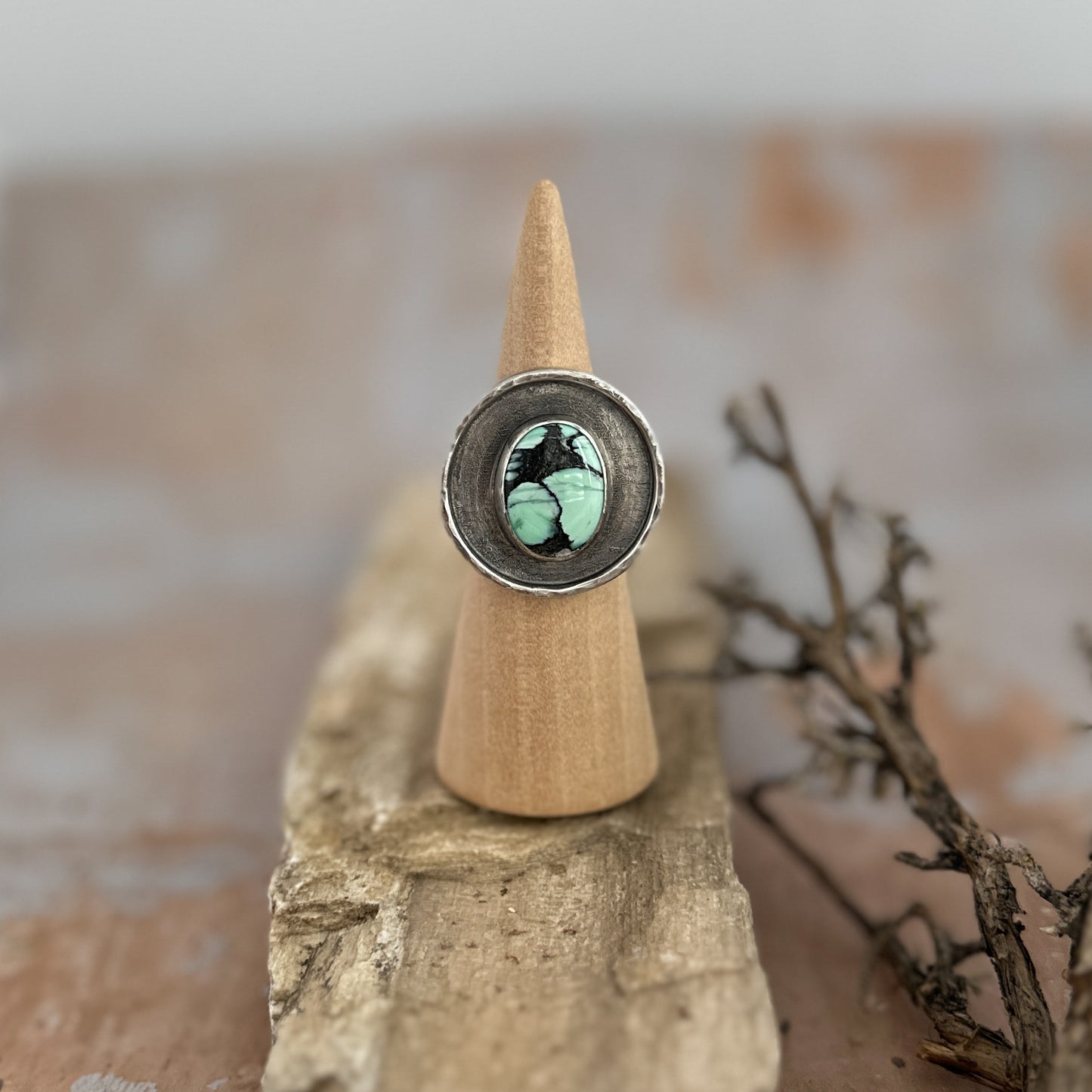 Egyptian Variscite Frame Ring