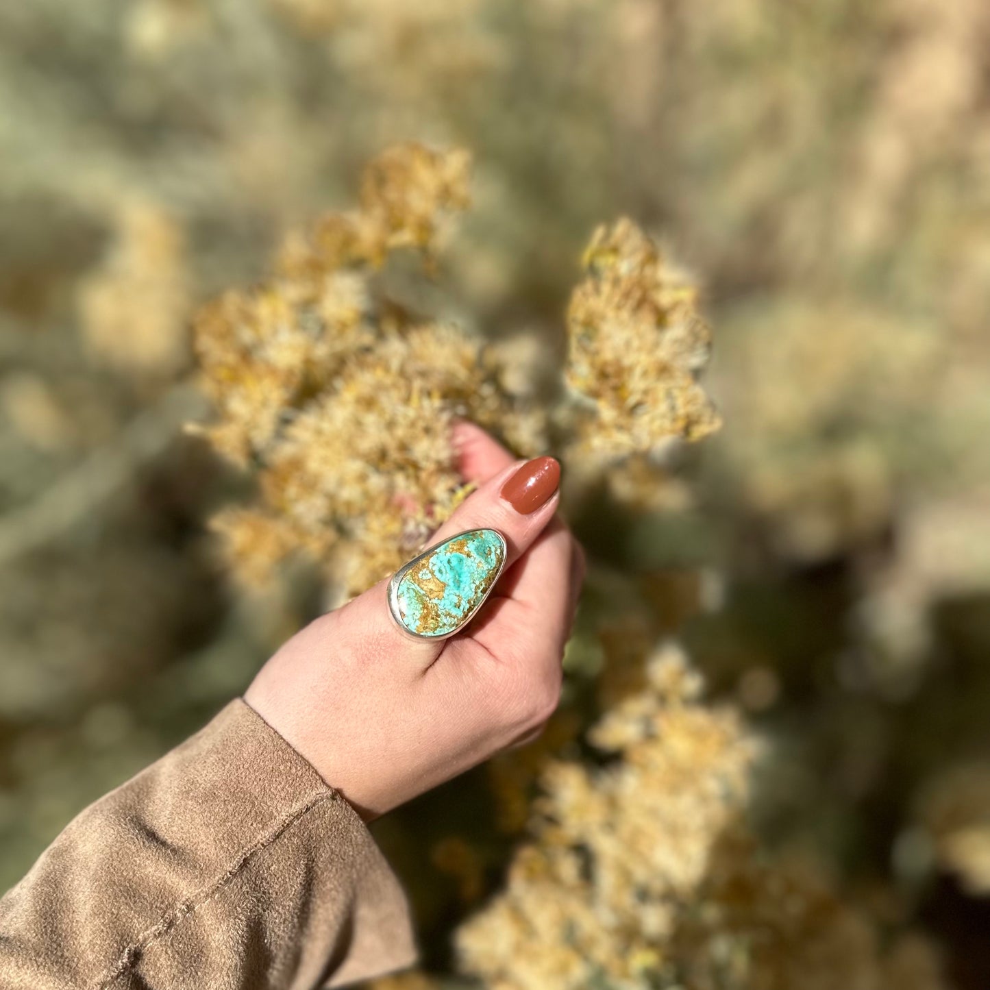 Royston Turquoise Ring Size 8 1/4