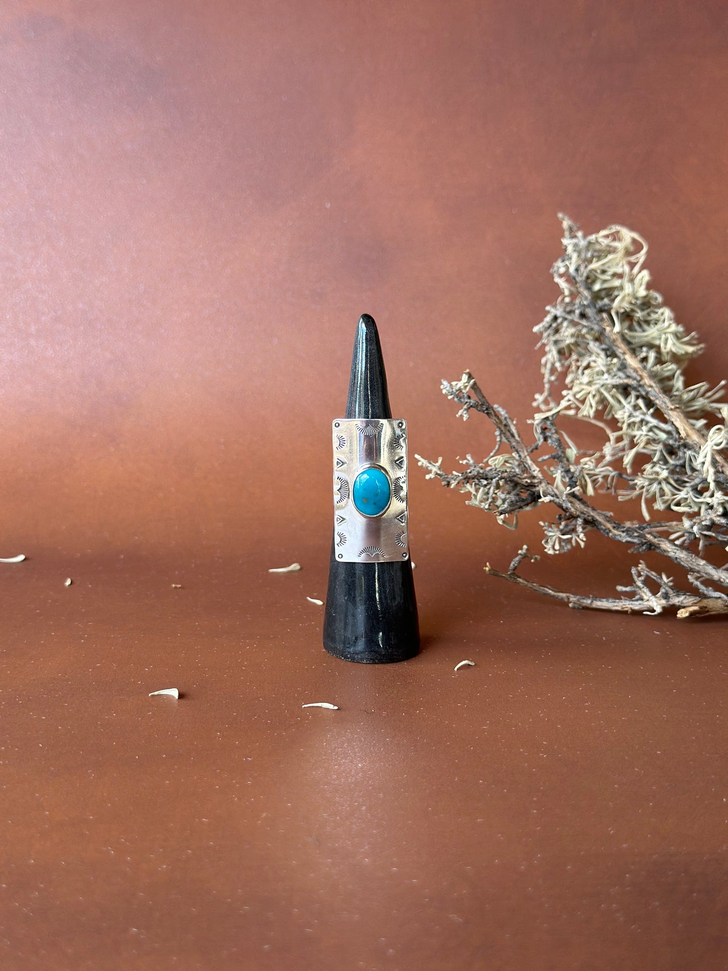 Large Shield Ring Size 7 1/2 -7 3/4