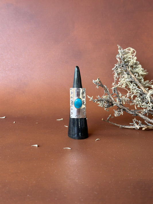 Large Shield Ring Size 7 1/2 -7 3/4