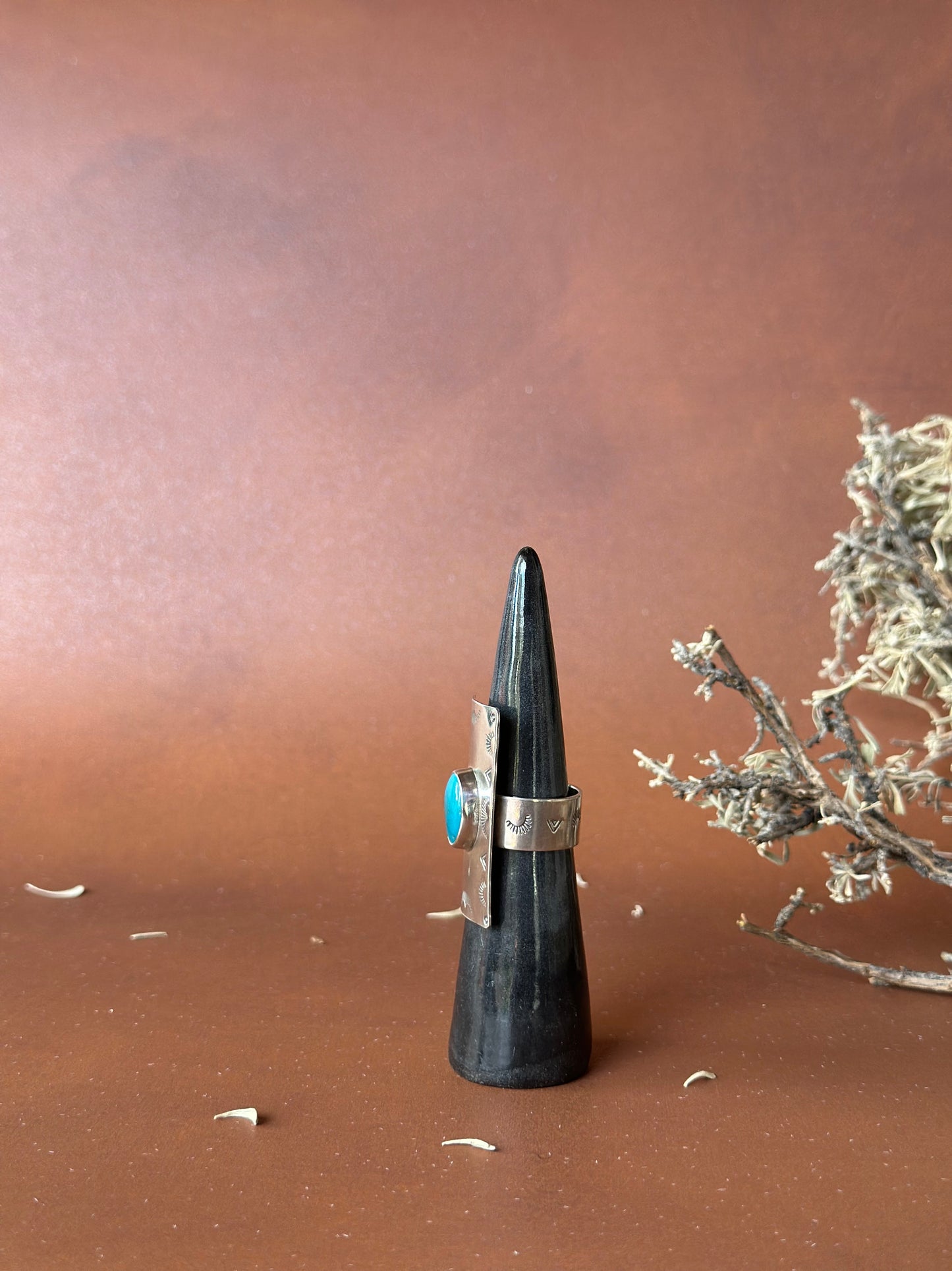 Large Shield Ring Size 7 1/2 -7 3/4