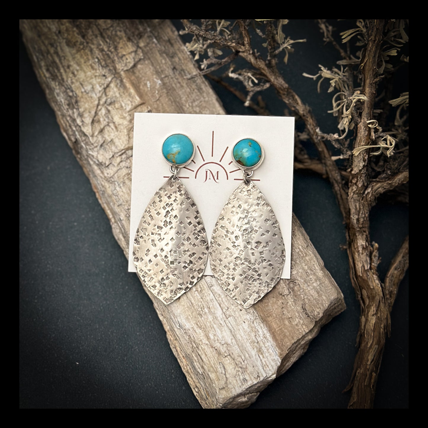 Kings Manassa Textured Disk Earrings